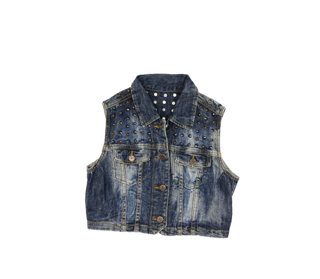 Modrá riflová rebelská krátká vesta