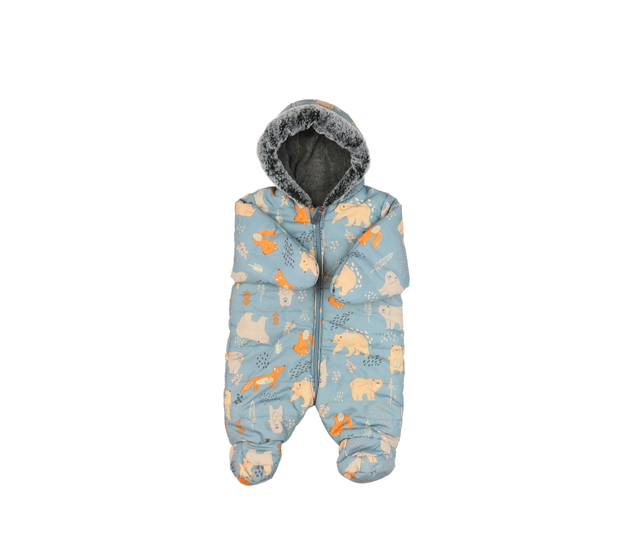Modrá zimní kombinéza se zvířátky Nutmeg