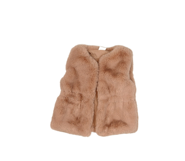 Světle růžová chlupatá vesta Next