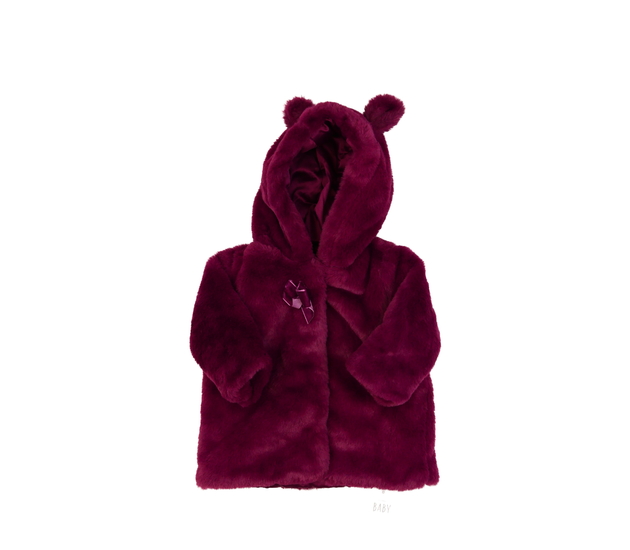 Nová sytě fialová chlupatá bundička George