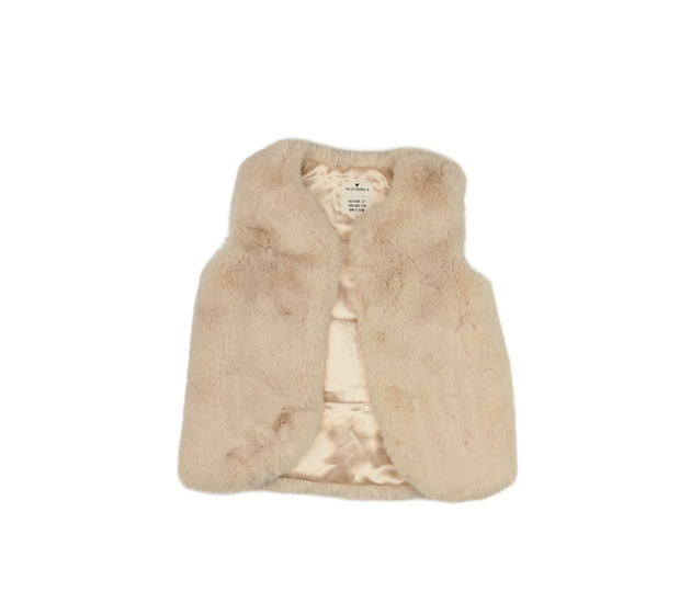 Hnědá chlupatá vesta 