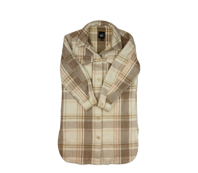 Hnědý vzorovaný kabát New Look 