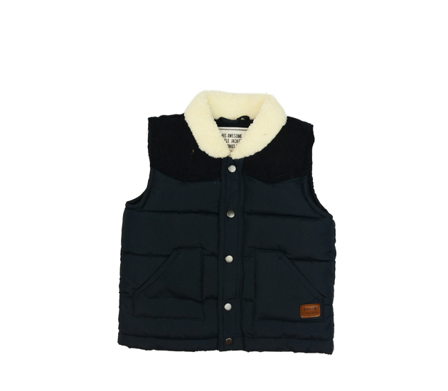 Tmavě modrá prošívaná vesta