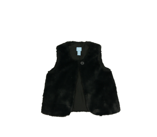 Černá chlupatá vesta Gap