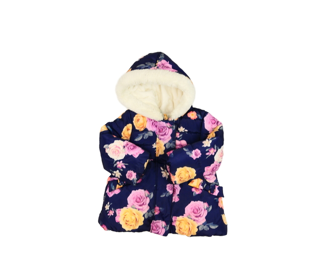 Tmavě modrá zimní květinová bunda George