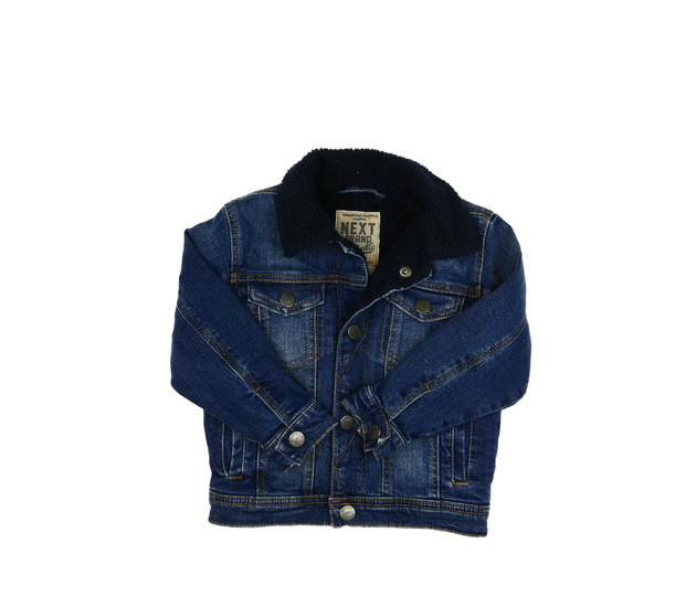 Modrá riflová zimní bunda Next