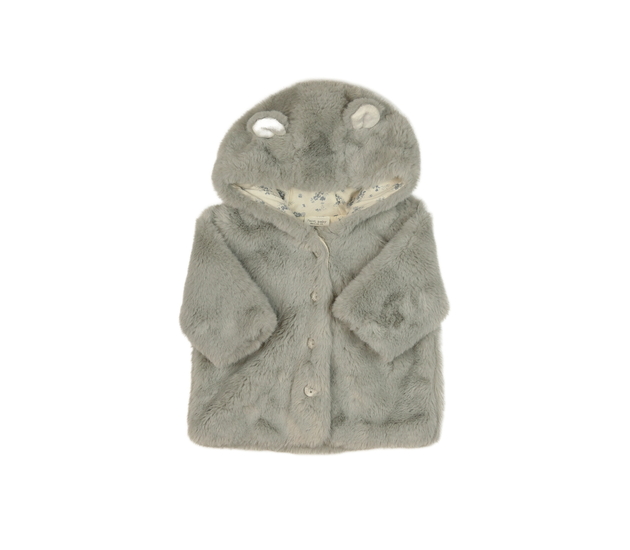 Šedá chlupatá bundička Next