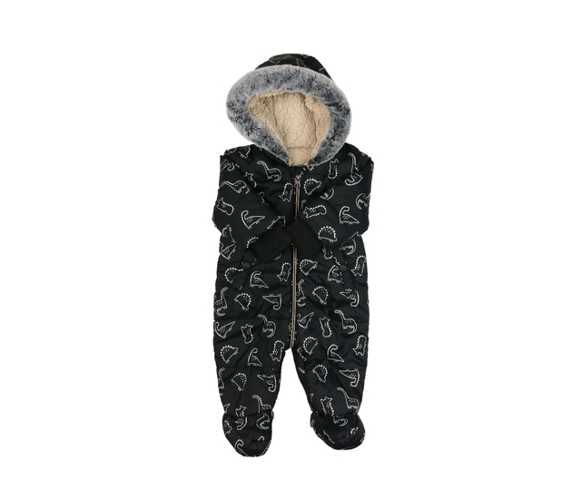 Černá zimní kombinéza s dinosaury George