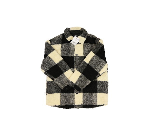 Nový kostkovaný beránkový kabátek Next