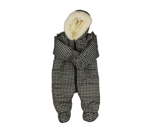 Kostkovaná zimní kombinéza s volánky George