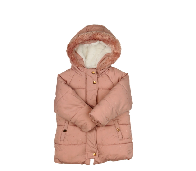 Růžová zimní bunda s hvězdami Primark