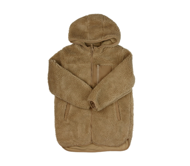 Hnědá chlupatá bunda 