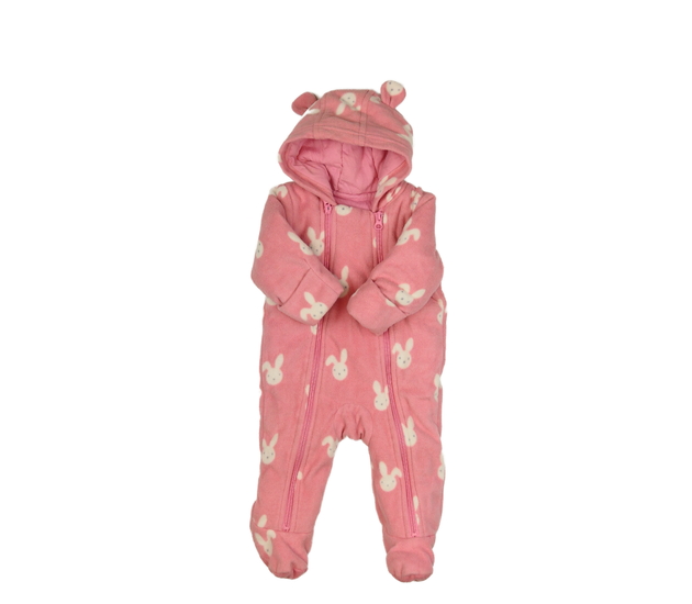 Růžový zimní overal se zajíčky M&S