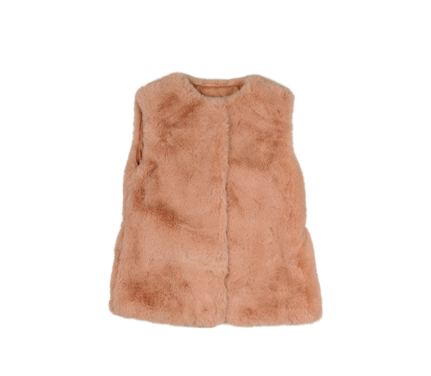 Růžová chlupatá hebká vesta Mayoral 