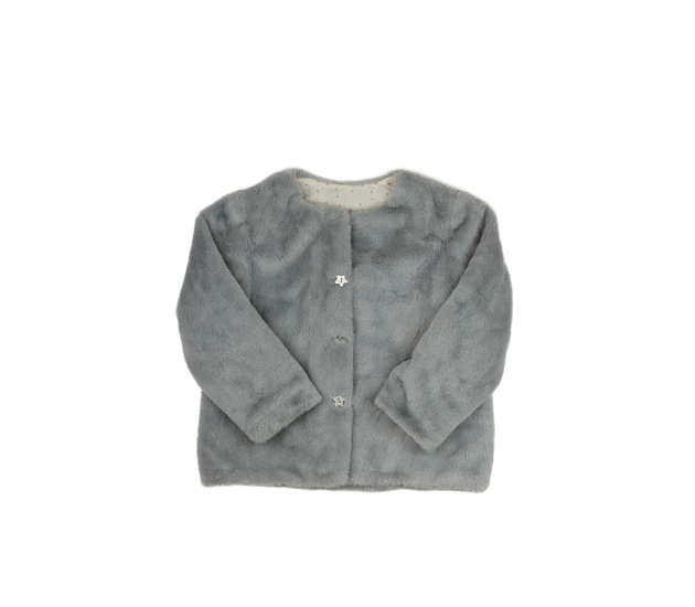 Šedý chlupatý kabátek 