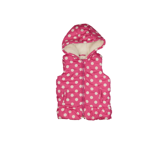 Růžová prošívaná vesta s hřejivou podšívkou