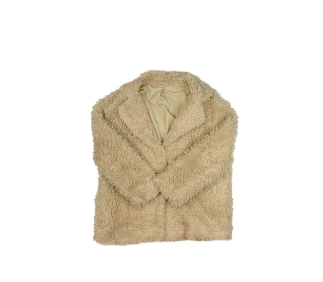 Hnědý chlupatý kabátek F&F