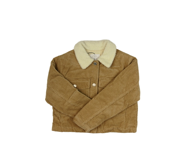 Hnědá košilová zimní kratší bunda Zara