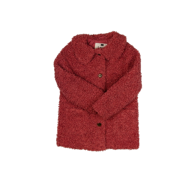 Růžový beránkový kabátek F&F