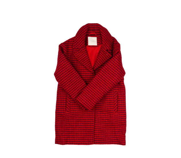 Červený vzorovaný kabátek Next