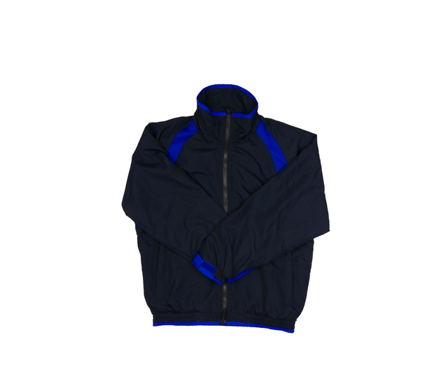 Modrá přechodová sportovní bunda 