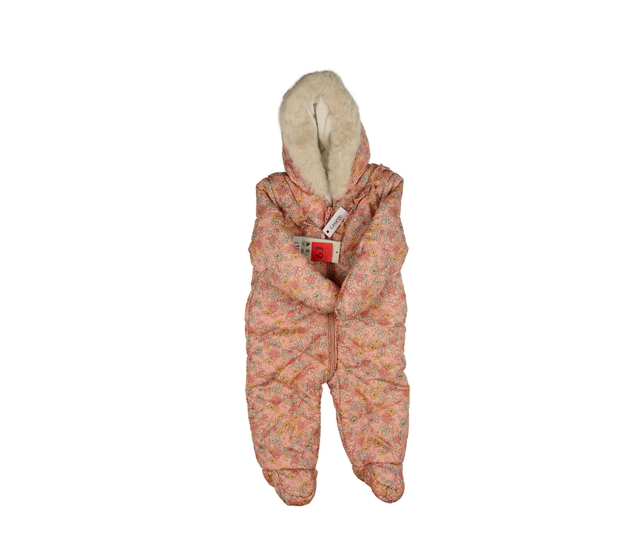 Nová růžová květinová zimní kombinéza George