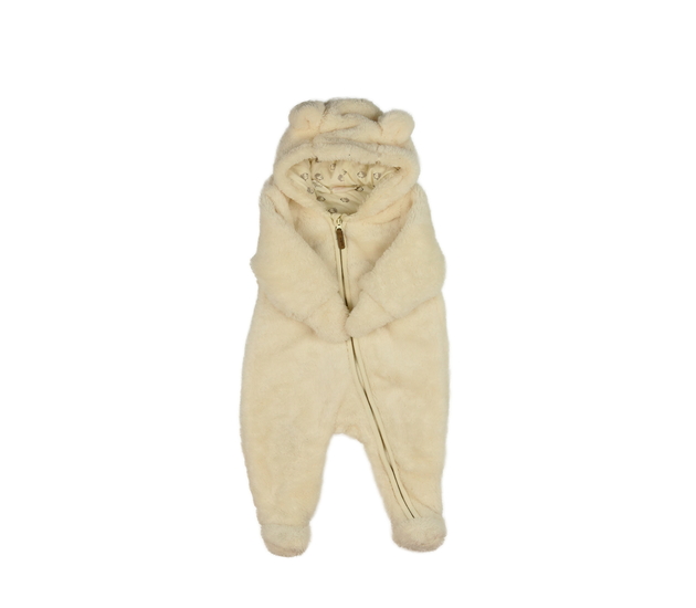 Krémový chlupatý přechodový overal H&M