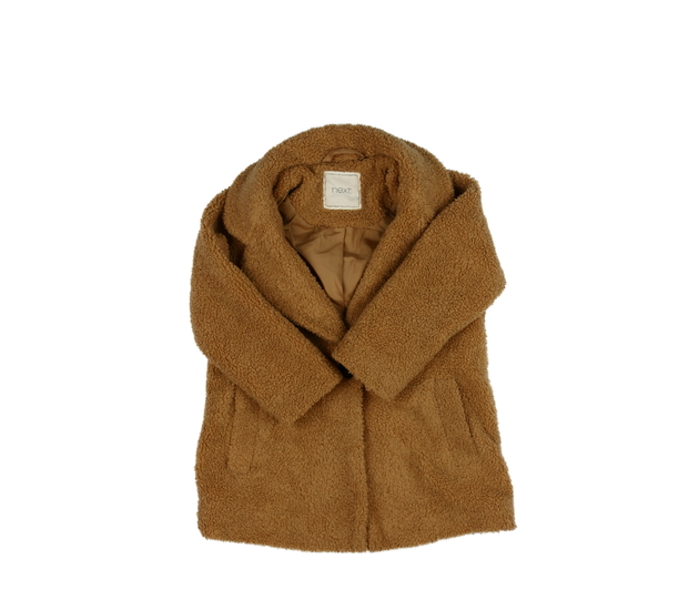 Hnědý beránkový kabátek Next