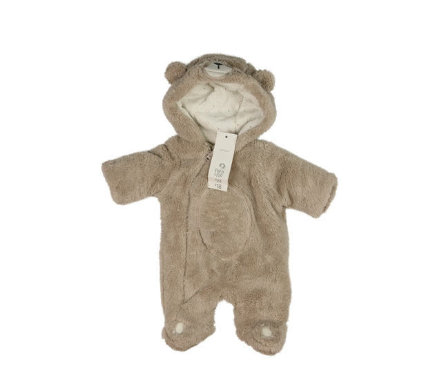 Nový hnědý chlupatý overal F&F