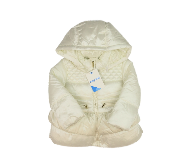 Nová světlá zdobná zimní bunda Mayoral 