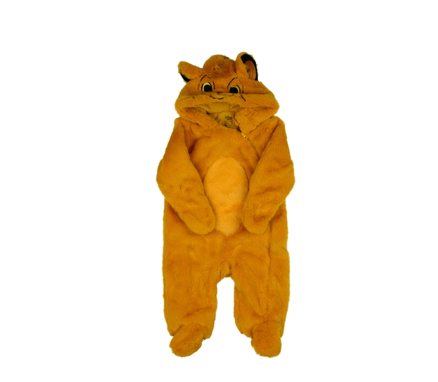 Žlutý chlupatý zimní overal Lví Král Primark 