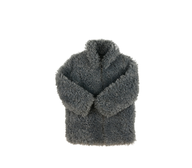 Modrý beránkový kabátek Tu