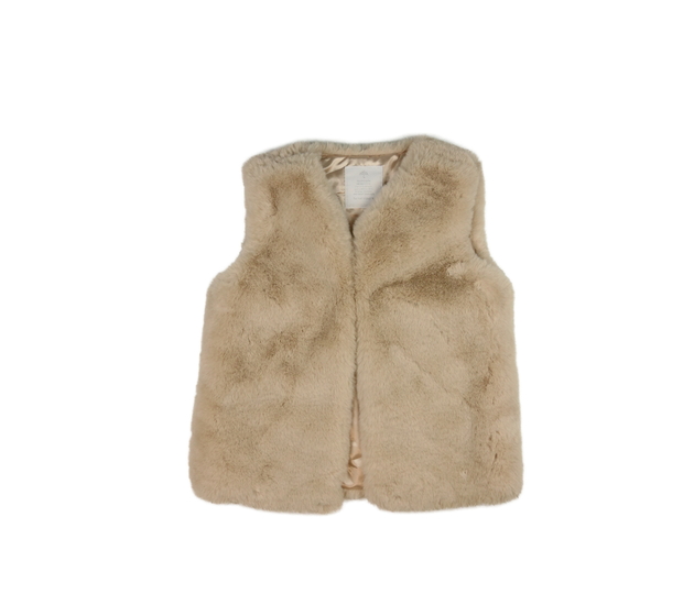 Hnědá chlupatá vesta