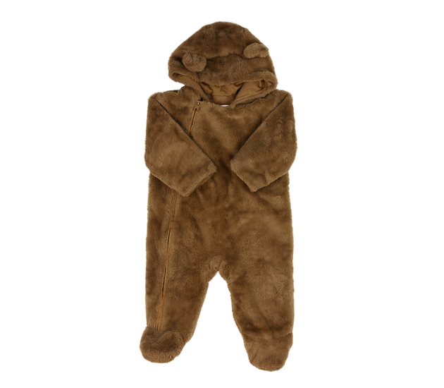 Hnědý chlupatý overal M&S