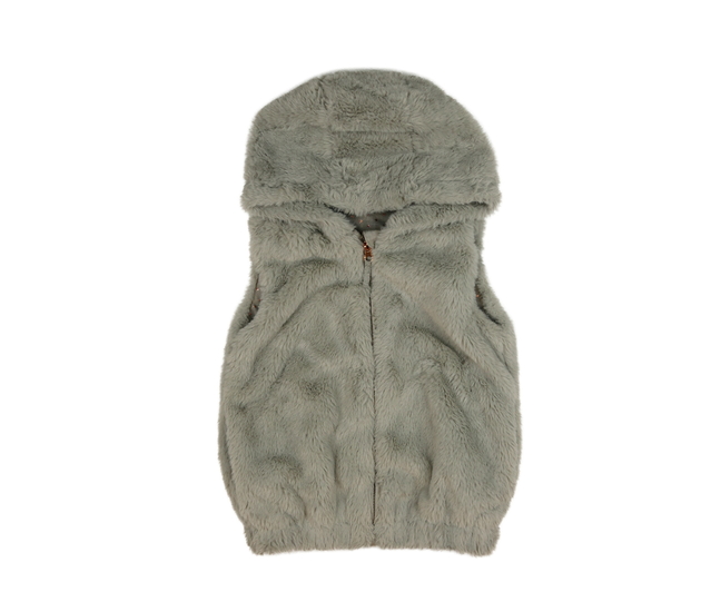 Šedá chlupatá vesta Nutmeg 