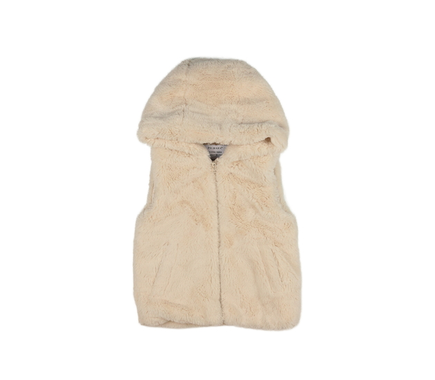 Krémová chlupatá vesta Primark 