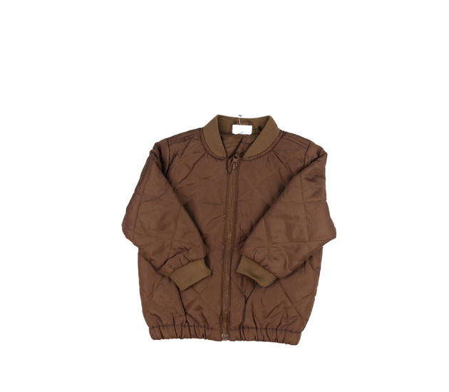 Nová hnědá prošívaná přechodová bunda 