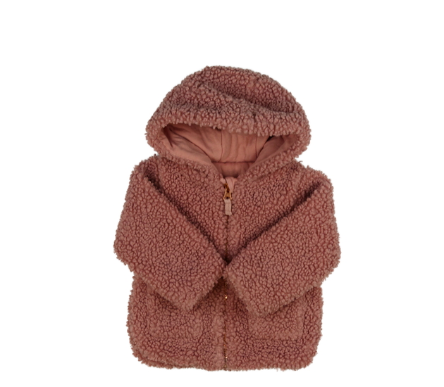 Růžový beránková kabátek Nutmeg