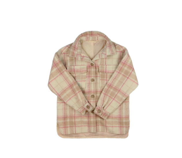 Růžovo-krémový kabátek 