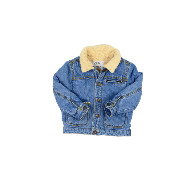 Modrá riflová bunda s vnitřním chlupem Zara