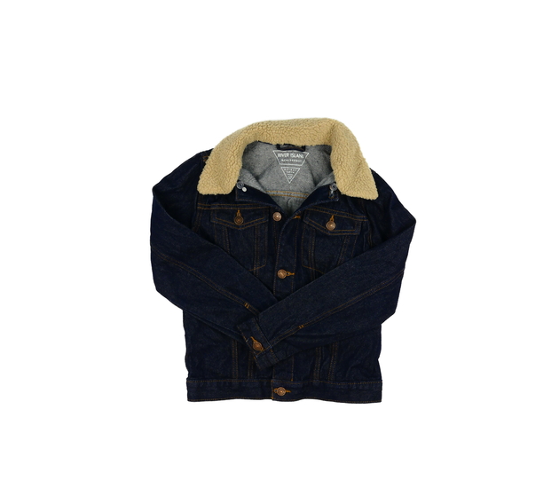 Tmavě modrá riflová bunda River Island 