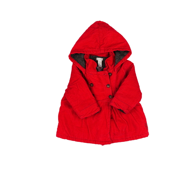 Červený zimní kabátek 