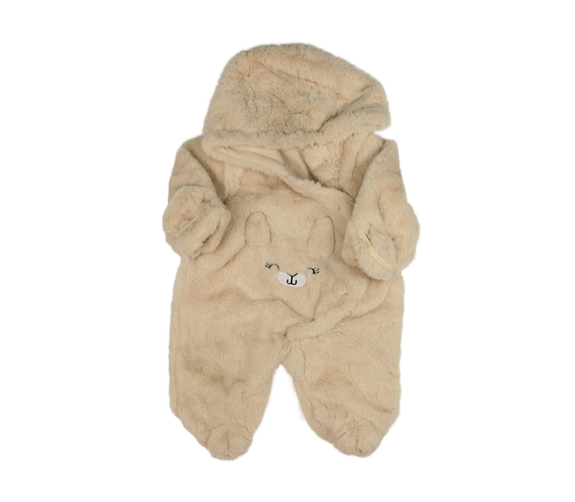 Hnědý chlupatý overal s čumáčkem 