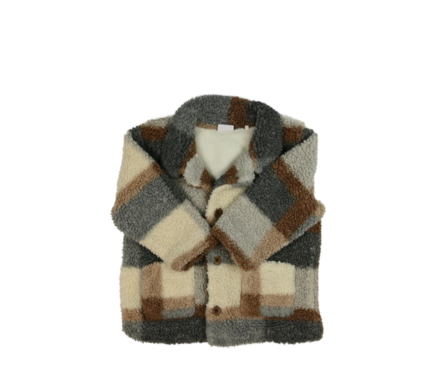 Hnědý beránková kabátek F&F