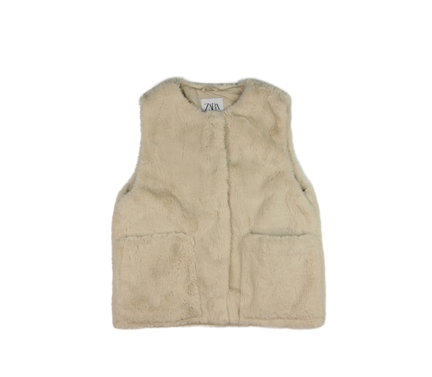 Hnědá chlupatá vesta Zara