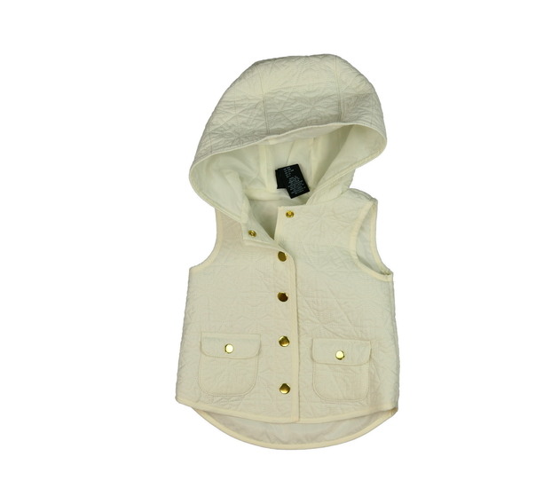 Krémová dekorativně prošívaná vesta