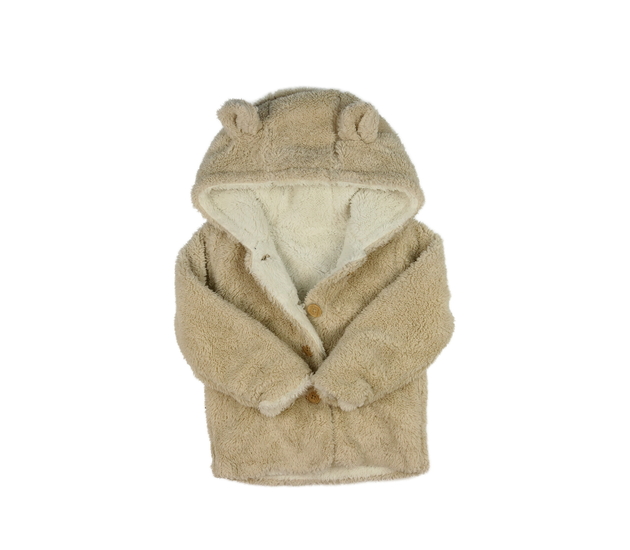 Hnědý chlupatý kabátek 