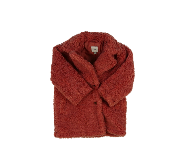 Červený beránkový kabátek River Island