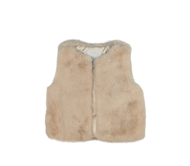 Hnědá chlupatá vesta