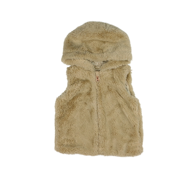 Hnědá chlupatá vesta Nutmeg